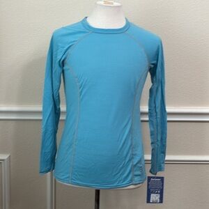 Polarmax MONTANA WOOL BASELAYER CREW - blue/Grey